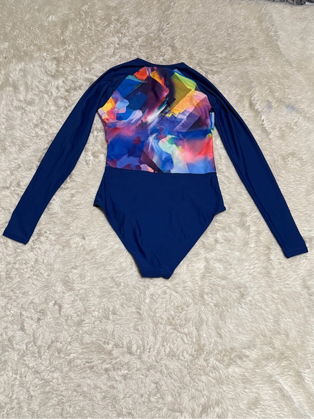 Axesea Long Sleeve One Piece Swimsuit in Origin Print - Size 8 - Picture 5 of 6